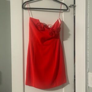 X REVOLVE Sabine Mini Dress in Crimson Amanda Uprichard